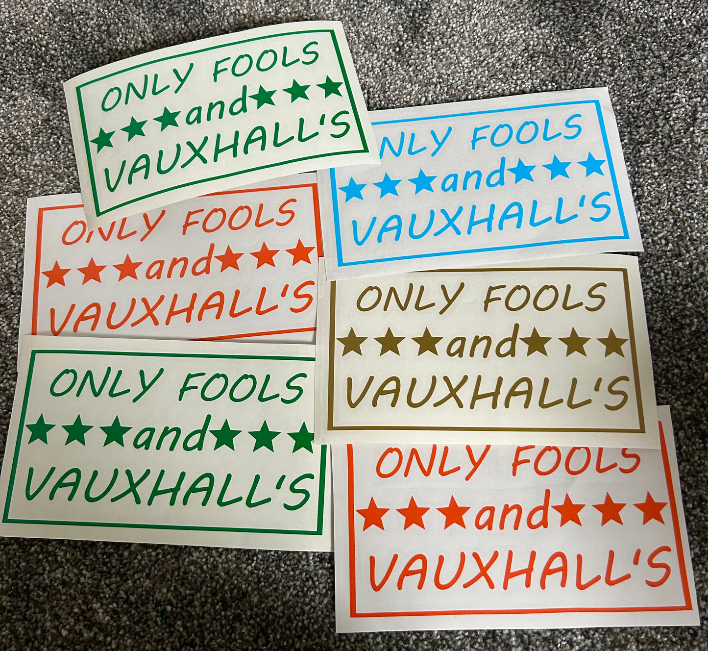 Only Fools And Vauxhalls Decal