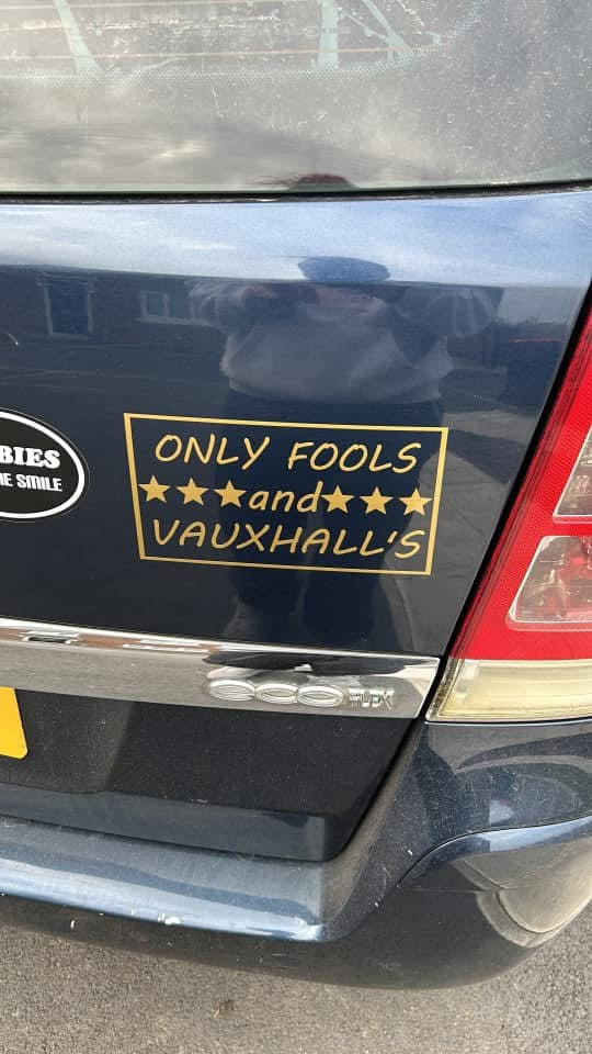 Only Fools And Vauxhalls Decal
