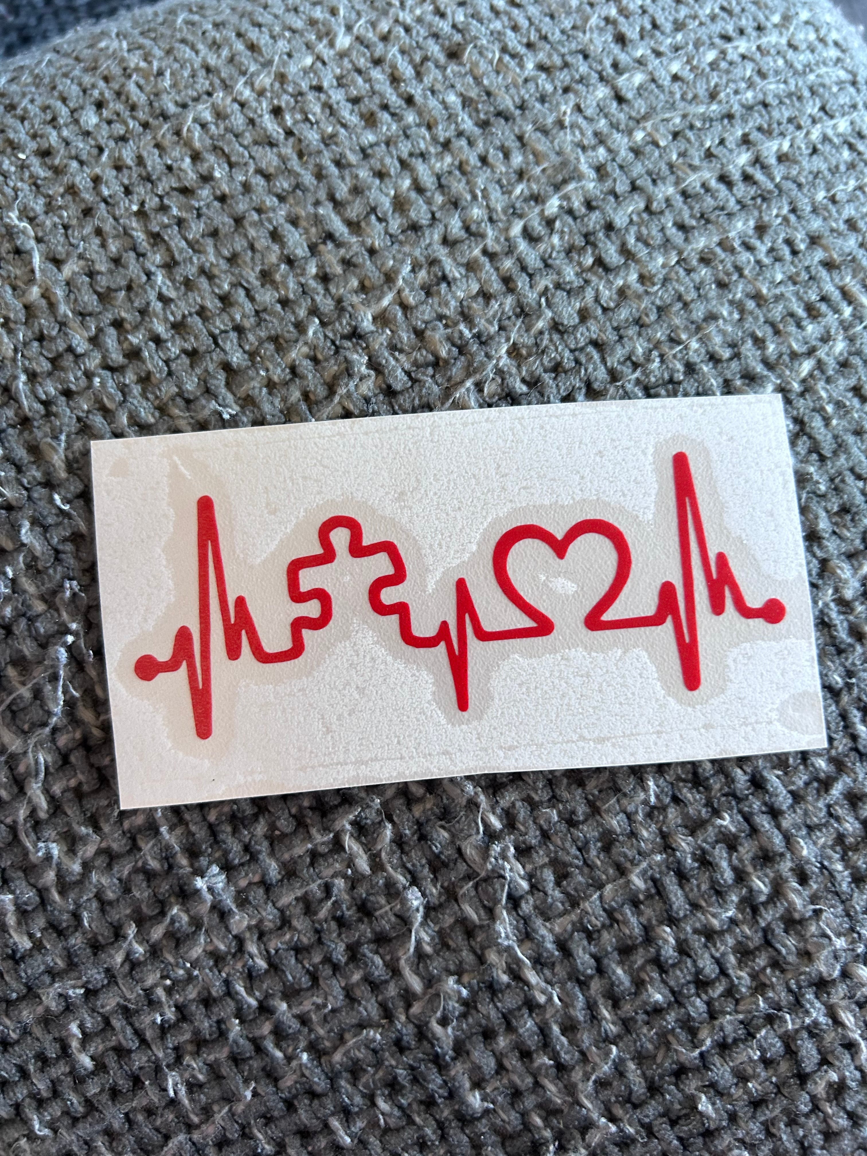Autism Heartbeat Awareness Decal