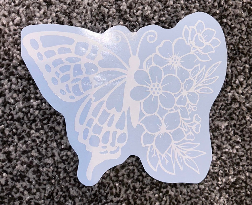 Floral Butterfly Decal