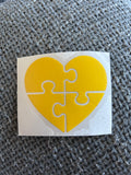 Autism Heart Puzzle Decal