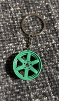 Green Alloy Keyring
