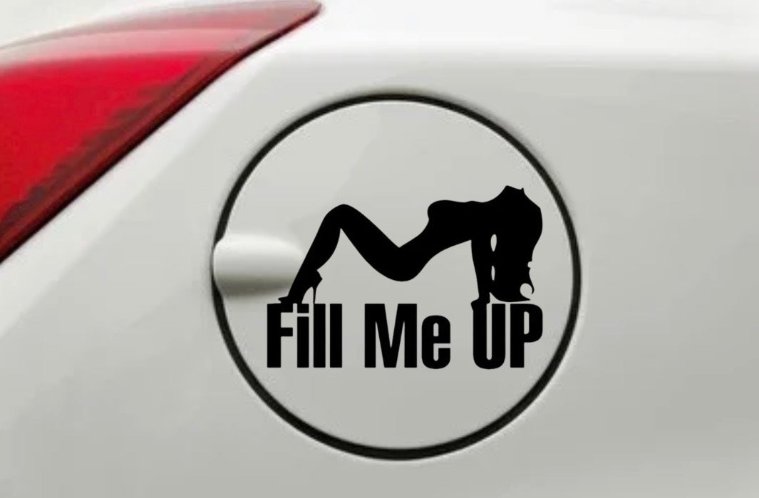 “Fill Me Up” Sticker – Woman Silhouette Design