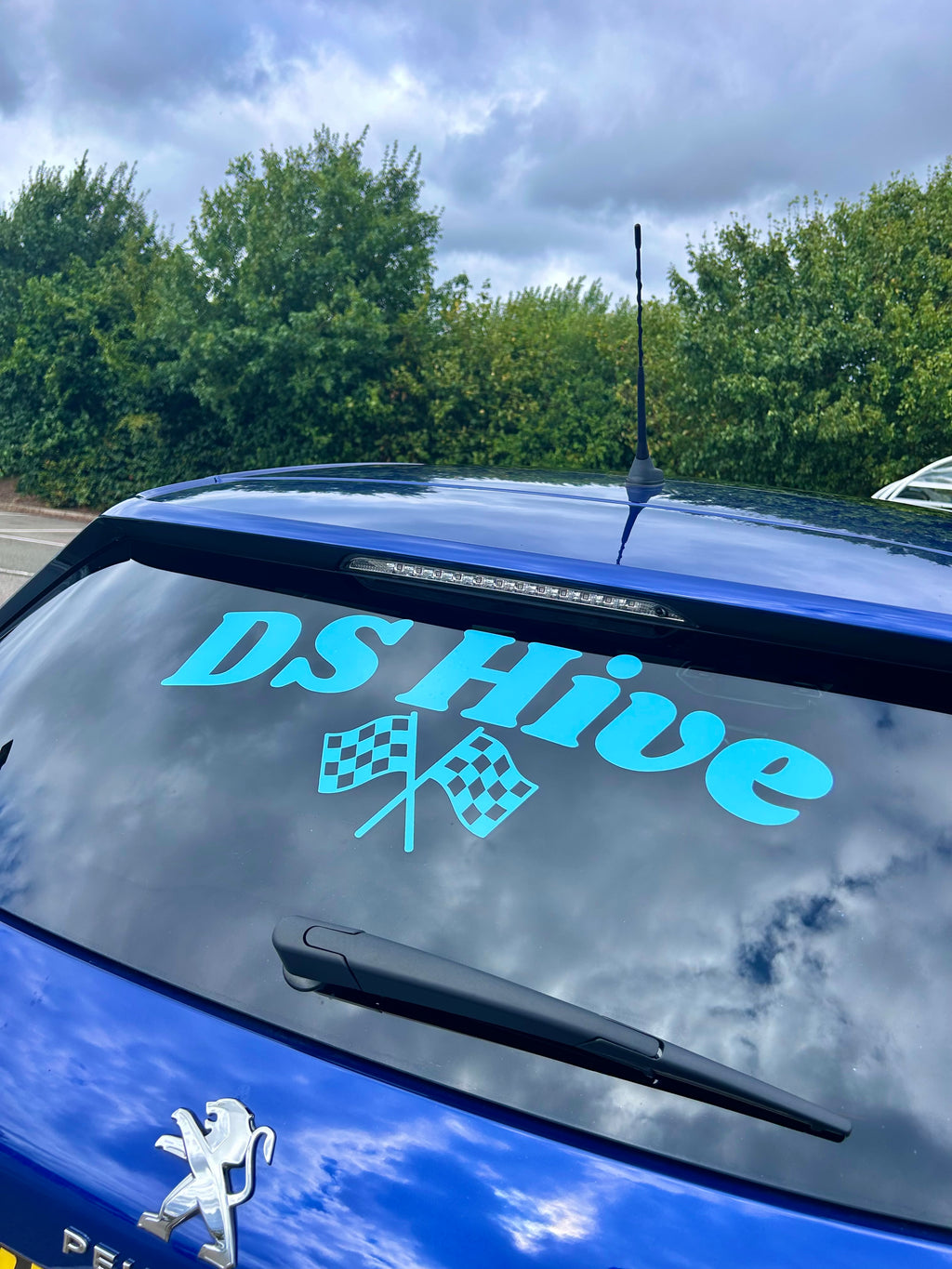 Race Flag Big Rear Window Decal