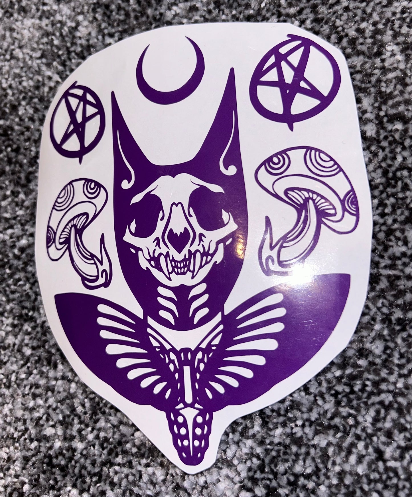 Cat Skull Moth Decal