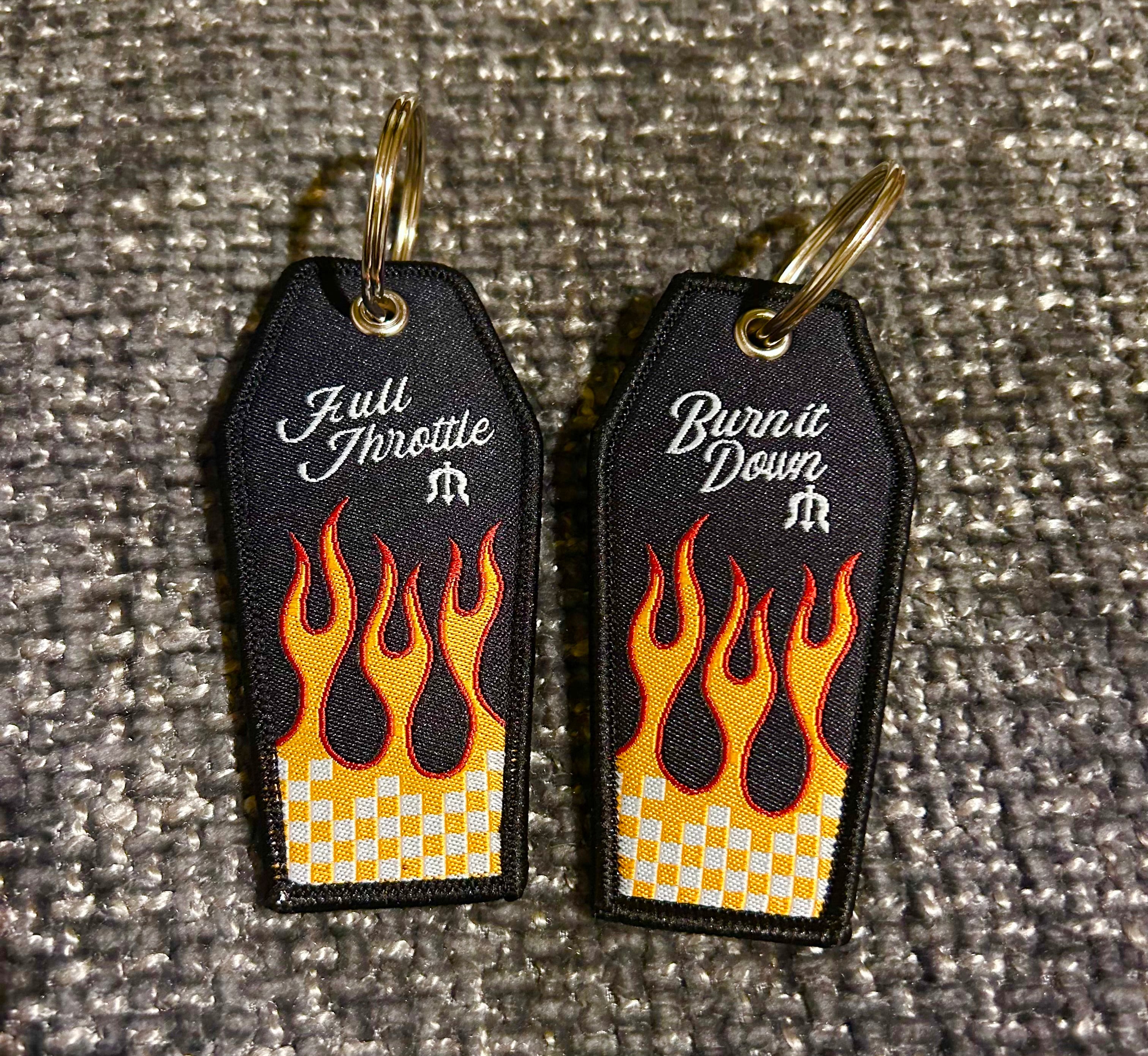 Burn It Down Jet Tag Keyring