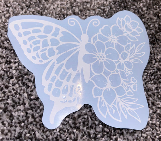 Floral Butterfly Decal