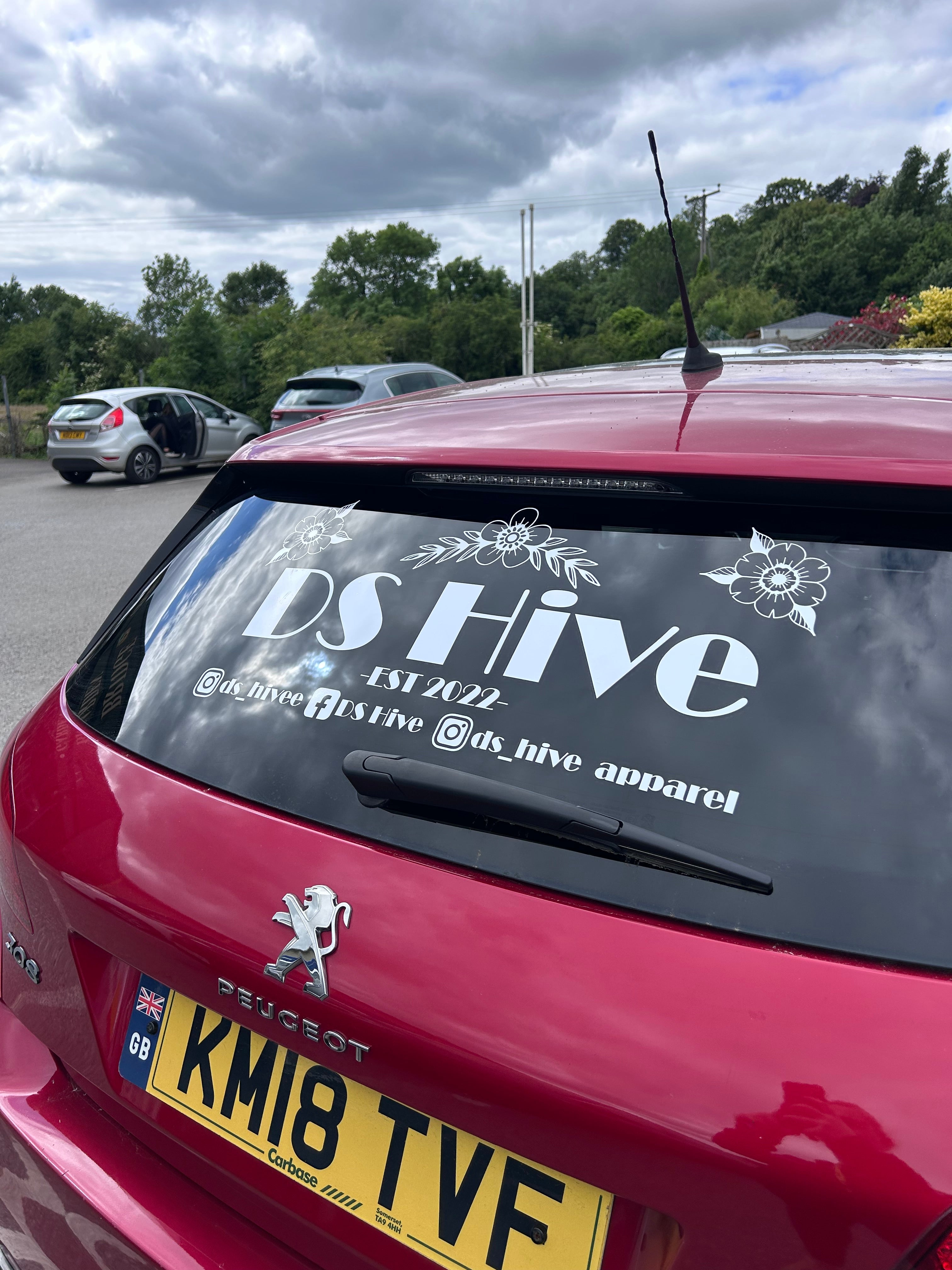 Floral Big Rear Window Decal