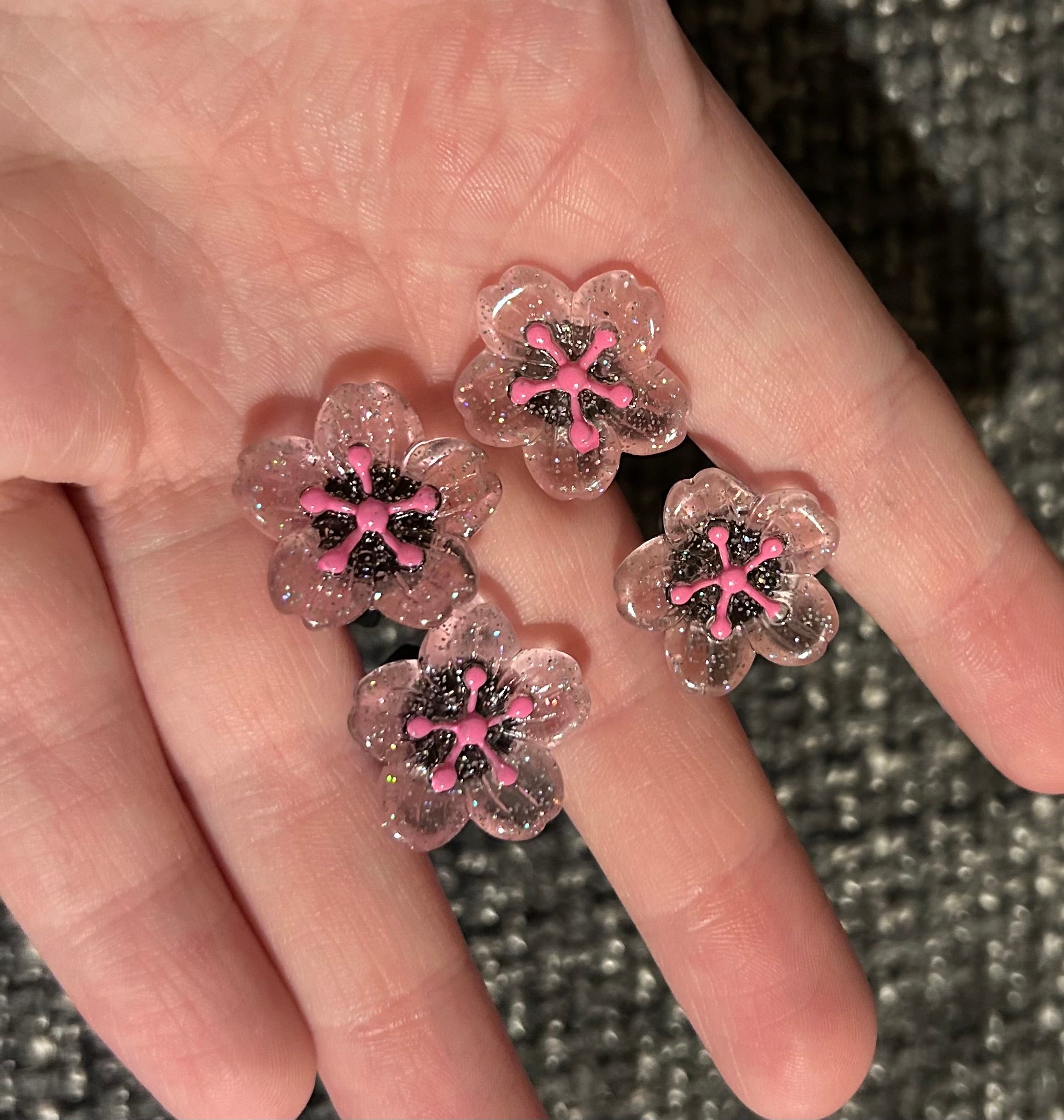 Cherry Blossom Tyre Valve Caps