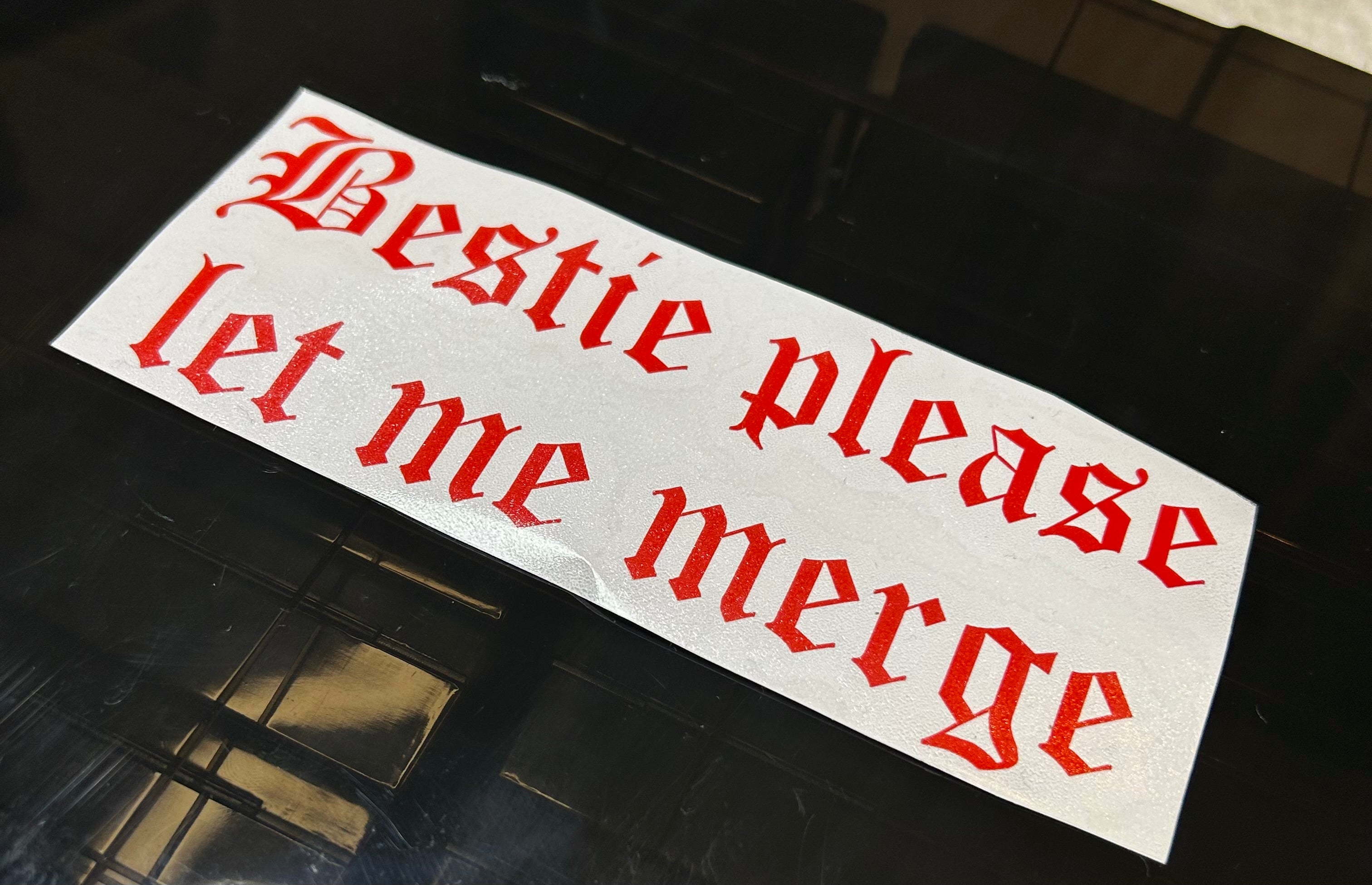 Bestie Please Let Me Merge Decal