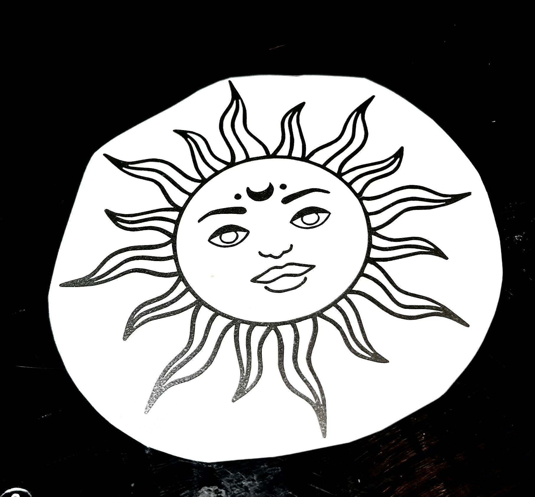 Sun Face Decal
