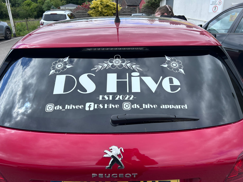Floral Big Rear Window Decal