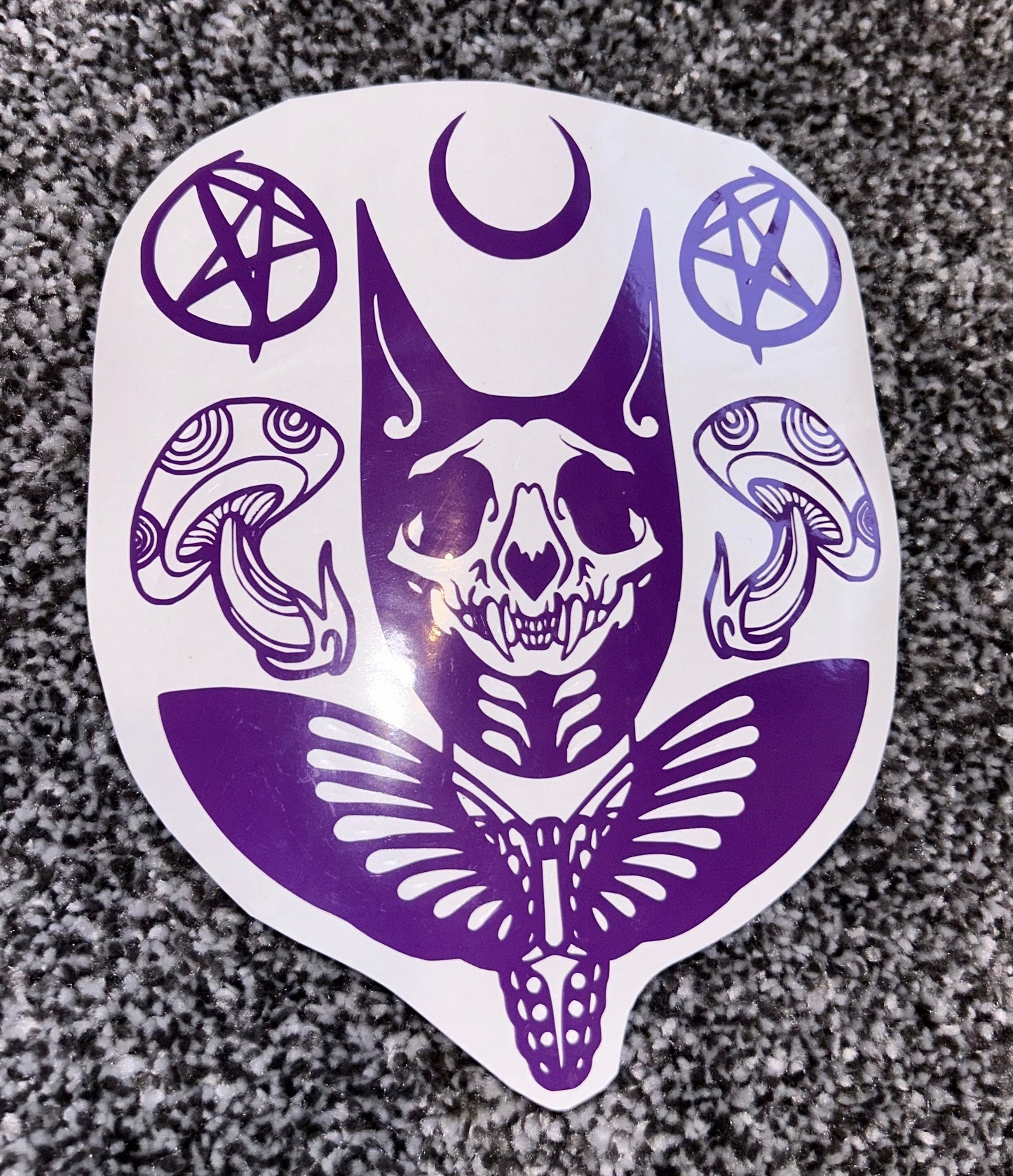 Cat Skull Moth Decal