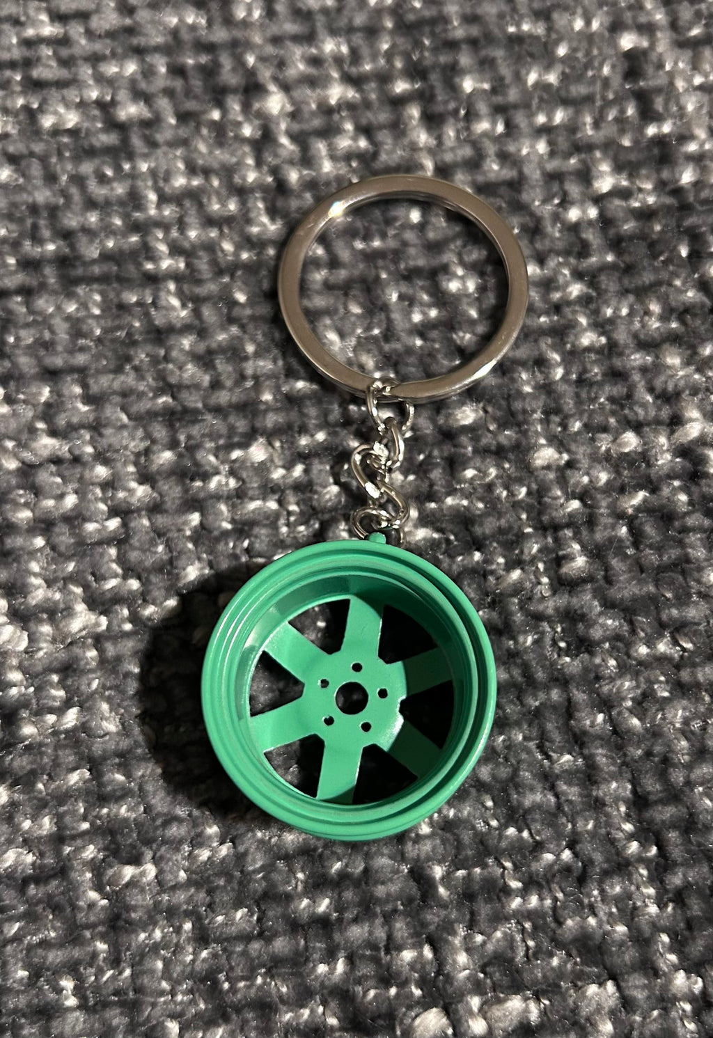 Green Alloy Keyring