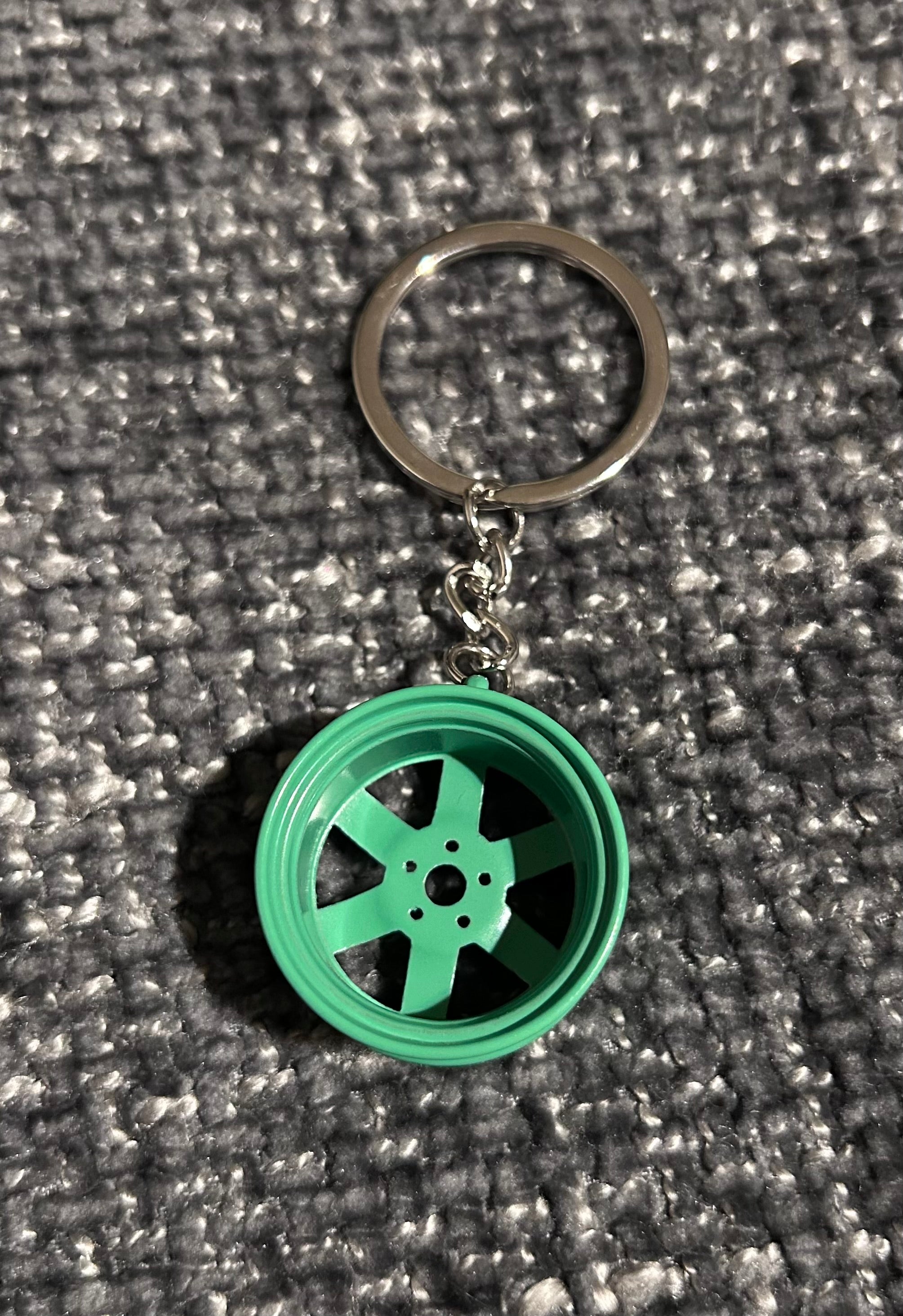 Green Alloy Keyring