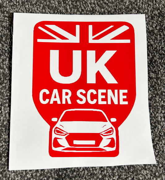 UK Car Scene Front View Decal