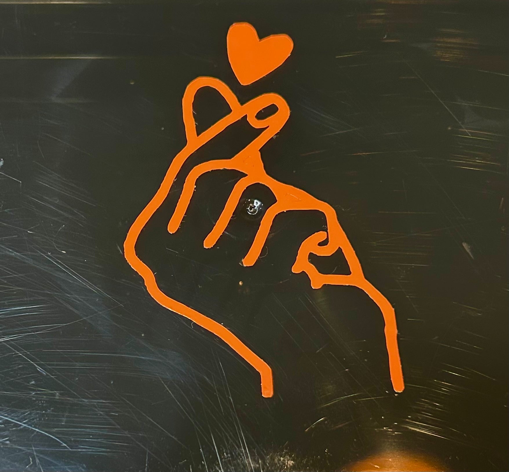 Finger Heart Hands Decal