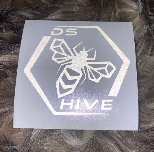 Reflective White DSHive Classic Logo Decal